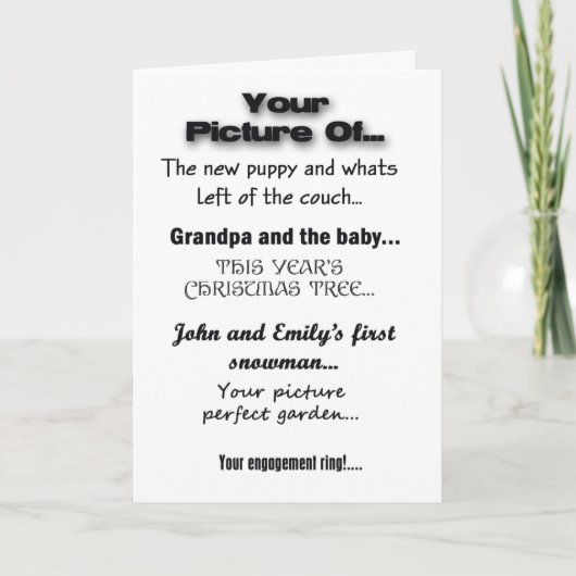 Creëer Uw eigen Wenskaart V Kaart (Voorkant)