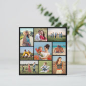 Creëer Uw eigen Wenskaart voor fotocollage 9 Kaart (Staand voorkant)