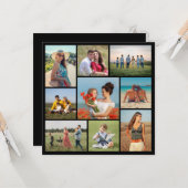 Creëer Uw eigen Wenskaart voor fotocollage 9 Kaart (Voorkant / Achterkant in situ)