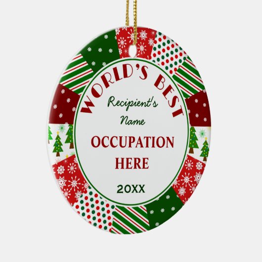 Creëer Uw eigen wereld is het beste Keramisch Ornament (Rechts)