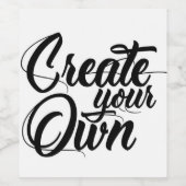 Creëer Uw eigen Wijn Etiket (Enkel label)