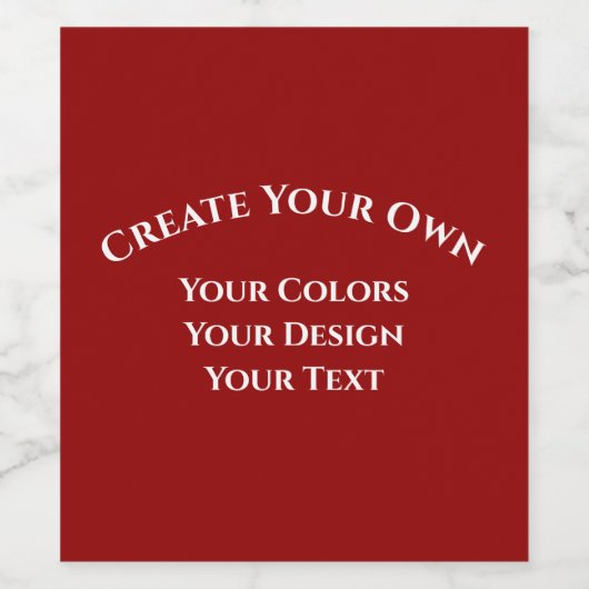 Creëer Uw eigen Wijn Etiket (Enkel label)