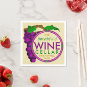 Creëer Uw eigen wijnkelder druiven gepersonaliseer Servetten (Insitu)