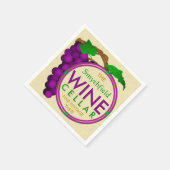 Creëer Uw eigen wijnkelder druiven gepersonaliseer Servetten (Hoek)