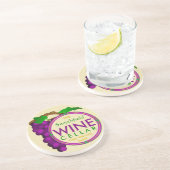 Creëer Uw eigen wijnkelder druiven gepersonaliseer Zandsteen Onderzetter (Zijkant)