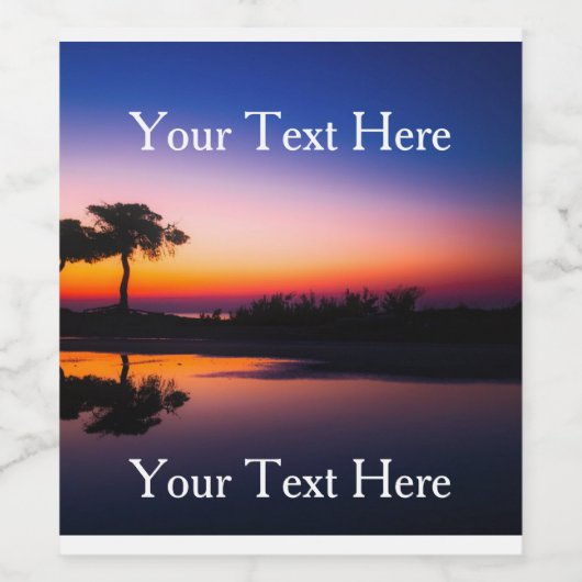 Creëer Uw eigen wijnlabel Wijn Etiket (Enkel label)