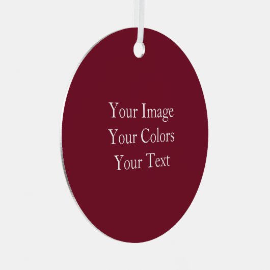 Creëer Uw eigen wijnrood Metalen Ornament (Voorkant Rechts)