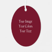 Creëer Uw eigen wijnrood Metalen Ornament (Voorkant links)