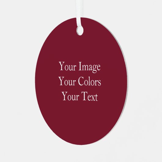 Creëer Uw eigen wijnrood Metalen Ornament (Voorkant links)