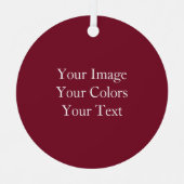 Creëer Uw eigen wijnrood Metalen Ornament (Voorkant)