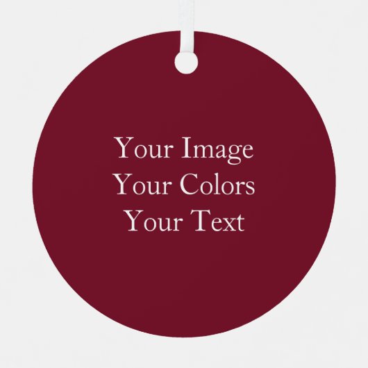 Creëer Uw eigen wijnrood Metalen Ornament (Voorkant)