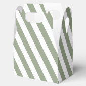 Creëer uw eigen wijze groen wit gestreept patroon bedankdoosjes (Geopend)