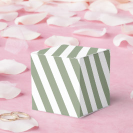 Creëer uw eigen wijze groen wit gestreept patroon bedankdoosjes
