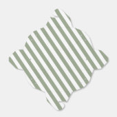 Creëer uw eigen wijze groen wit gestreept patroon bedankdoosjes (Uitgevouwen)