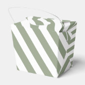 Creëer uw eigen wijze groen wit gestreept patroon bedankdoosjes (Achterkant)