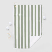 Creëer uw eigen wijze groen wit gestreept patroon golfhanddoek (Insitu)