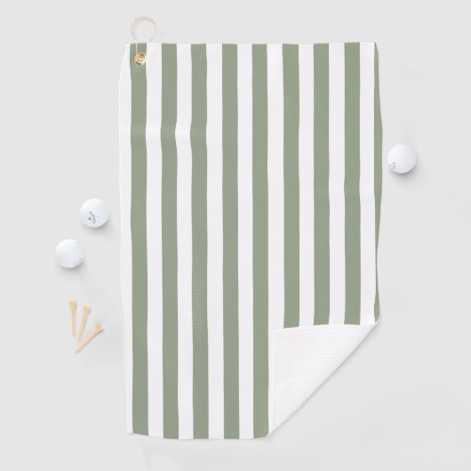 Creëer uw eigen wijze groen wit gestreept patroon golfhanddoek (Insitu)