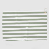 Creëer uw eigen wijze groen wit gestreept patroon golfhanddoek (Horizontaal)