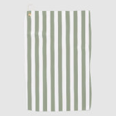 Creëer uw eigen wijze groen wit gestreept patroon golfhanddoek (Voorkant)