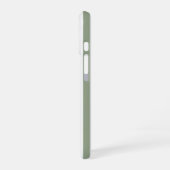 Creëer uw eigen wijze groen wit gestreept patroon iPhone 16 hoesje (Linkerkant)