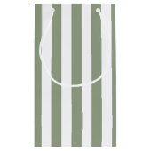 Creëer uw eigen wijze groen wit gestreept patroon klein cadeauzakje (Achterkant)