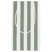 Creëer uw eigen wijze groen wit gestreept patroon klein cadeauzakje (Voorkant)