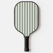Creëer uw eigen wijze groen wit gestreept patroon pickleball paddle (Voorkant)