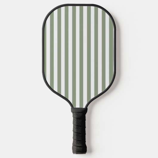 Creëer uw eigen wijze groen wit gestreept patroon pickleball paddle (Voorkant)