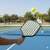 Creëer uw eigen wijze groen wit gestreept patroon pickleball paddle