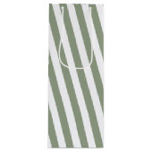 Creëer uw eigen wijze groen wit gestreept patroon wijn cadeautas (Voorkant)