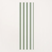 Creëer uw eigen wijze groen wit gestreept patroon yogamat (Voorkant)