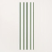 Creëer uw eigen wijze groen wit gestreept patroon yogamat (Achterkant)