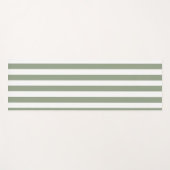 Creëer uw eigen wijze groen wit gestreept patroon yogamat (Voorkant (horizontaal))