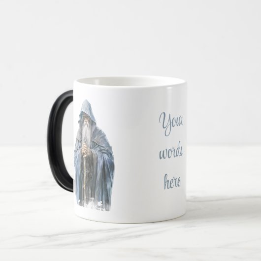 Creëer Uw eigen wijze oude tovenaar Magische Mok (Voorkant links)