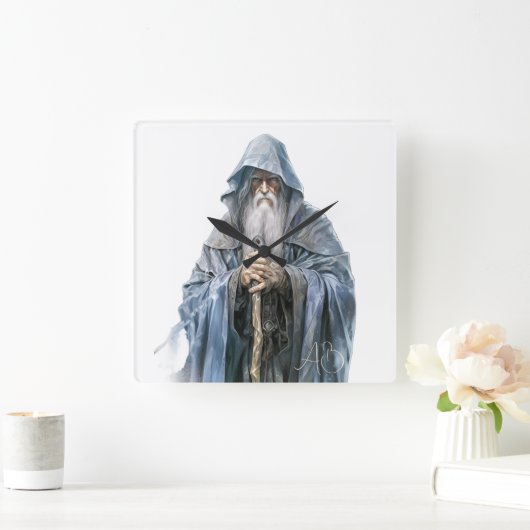 Creëer Uw eigen wijze oude tovenaar Vierkante Klok (Huis)