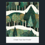 Creëer Uw eigen Winter Christmas Quote Foto Afdruk<br><div class="desc">Modern bergwintervista - modern,  grillig Klimt-stijl housewarming cadeau voor natuur liefhebbers. Pas aan creëer uw eigen inspirerend citaat poster aan.</div>