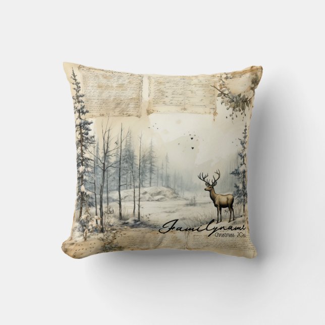 Creëer uw eigen  winterherfstlandschap kussen (Voorkant)