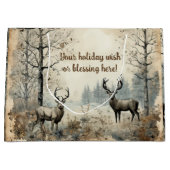 Creëer uw eigen  winterhert groot cadeauzakje (Voorkant)