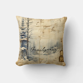 Creëer uw eigen  wintertijd Briefkaart Kussen