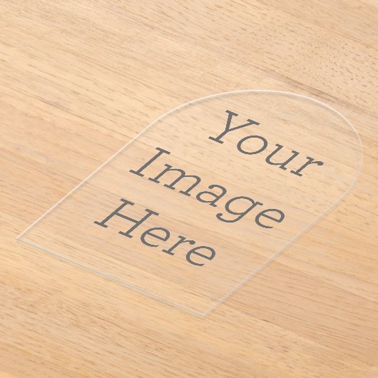 Acryl Uitnodiging, Maat: 12,7 x 17,8 cm, Stijl: Helder acryl, HoekenStijl: Boog, Print: Digitaal, Dikte: Standaard (0.381 mm), Enveloppen: Wit (Laagn)