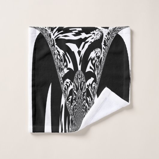 Creëer Uw eigen wit en zwart Bad Handdoek (Wasdoekje)