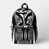 Creëer Uw eigen wit en zwart Bedrukte Rugzak (Voorkant)