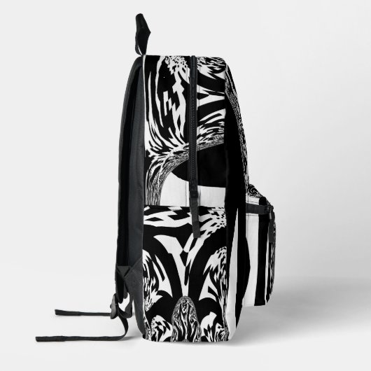 Creëer Uw eigen wit en zwart Bedrukte Rugzak (Links)