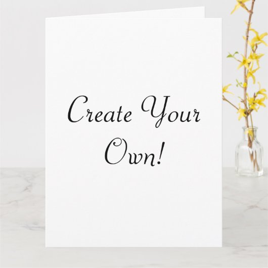 Creëer Uw eigen wit groot Kaart (Gele Bloem)