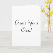 Creëer Uw eigen wit Kaart (Gele Bloem)