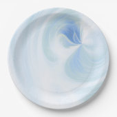 Creëer Uw Eigen Wit Licht Swirls - Blauw Papieren Bordje (Voorkant)