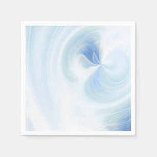 Creëer Uw Eigen Wit Licht Swirls - Blauw Servet