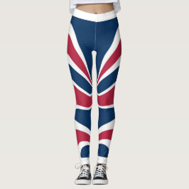 Creëer uw eigen wit rood blauw ontwerp leggings