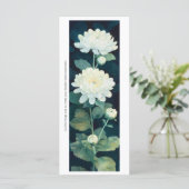 Creëer Uw Eigen Witte Anjers Bladwijzer Kaart (Staand voorkant)