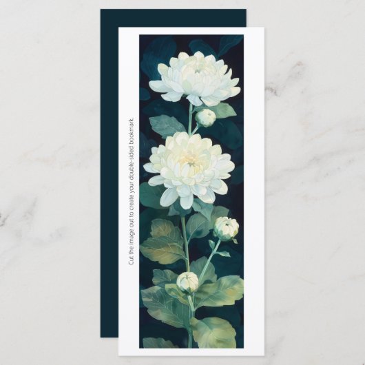 Creëer Uw Eigen Witte Anjers Bladwijzer Kaart (Voorkant / Achterkant)